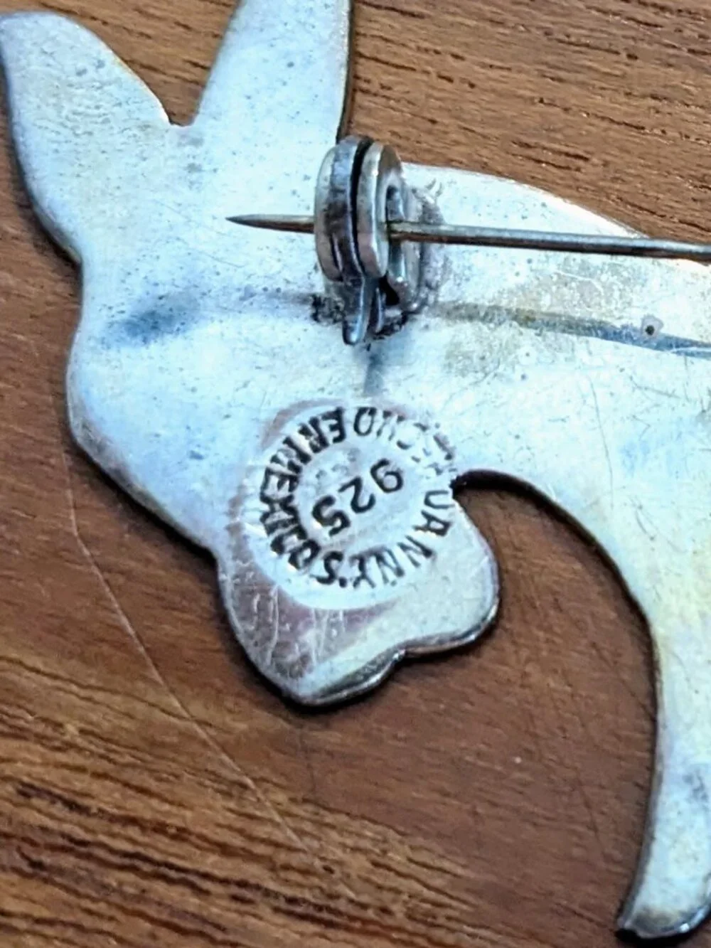 Vintage DANNY'S PLATERIA Taxco Sterling 925 Silver Donkey Brooch Burro Pin